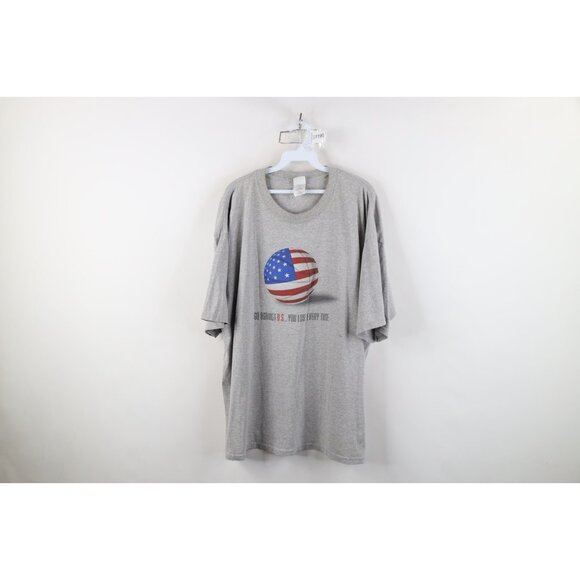 Vintage Y2K USA Olympics Mens 2XL Distressed Team USA Basketball T-Shirt Gray - Picture 1 of 11